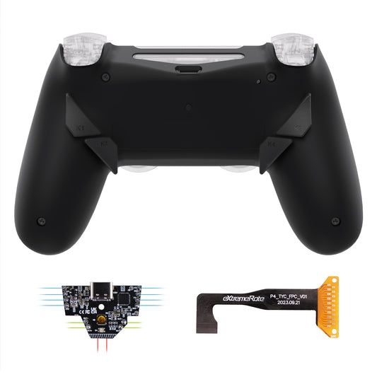 eXtremeRate Dawn Type-C Version Remap Kit for PS4 Slim Pro Controller JDM-040/050/055 - Black