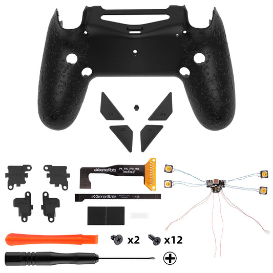 eXtremeRate Dawn Type-C Version Remap Kit for PS4 Slim Pro Controller JDM-040/050/055 - Textured Black eXtremeRate