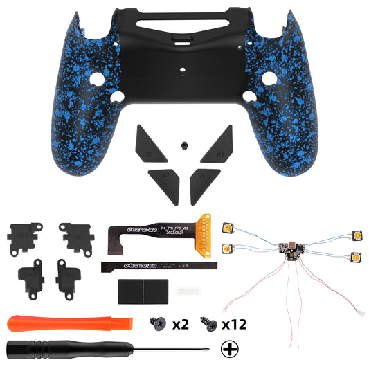 eXtremeRate Dawn Type-C Version Remap Kit for PS4 Slim Pro Controller JDM-040/050/055 - Textured Blue