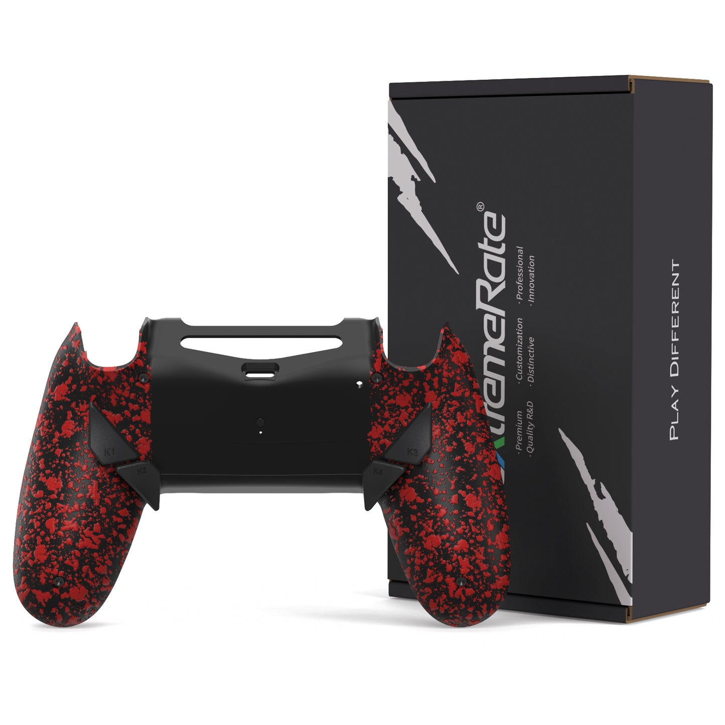eXtremeRate Dawn Type-C Version Remap Kit for PS4 Slim Pro Controller JDM-040/050/055 - Textured Red