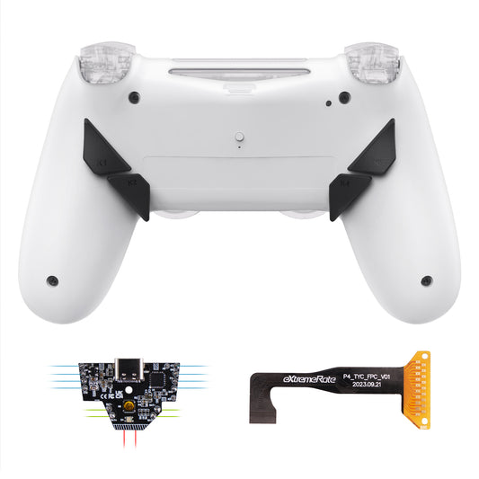 eXtremeRate Dawn Type-C Version Remap Kit for PS4 Slim Pro Controller JDM-040/050/055 - White