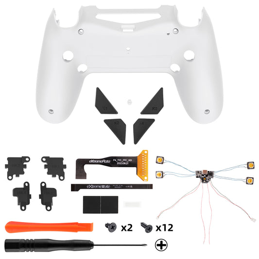 eXtremeRate Dawn Type-C Version Remap Kit for PS4 Slim Pro Controller JDM-040/050/055 - White