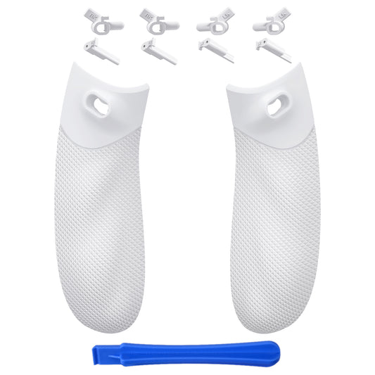 eXtremeRate FLEXOR Rubberized Side Rails Grips Trigger Stop Kit for Xbox Series X/S Controller & Xbox Core Controller - Frosted White