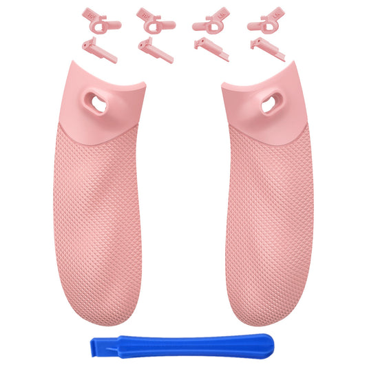 eXtremeRate FLEXOR Rubberized Side Rails Grips Trigger Stop Kit for Xbox Series X/S Controller & Xbox Core Controller - Pale Red eXtremeRate