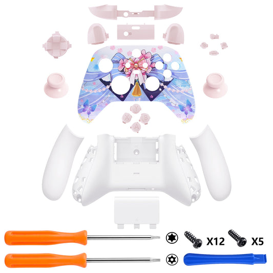 eXtremeRate Full Set Housing Shell Case with Buttons for Xbox Series X & S Controller - Cryo Impact eXtremeRate