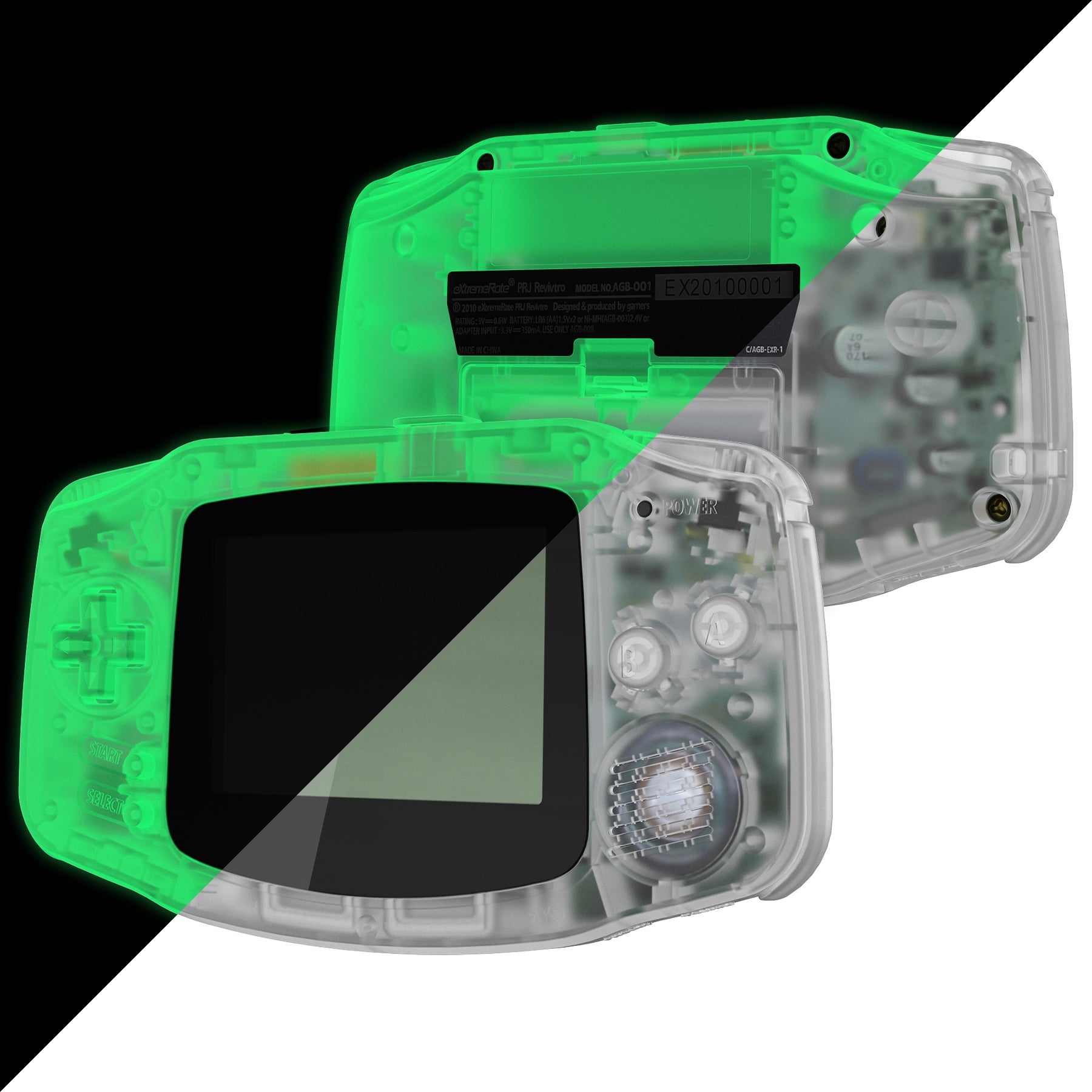 eXtremeRate IPS Ready Upgraded GBA Replacement Full Set Shells