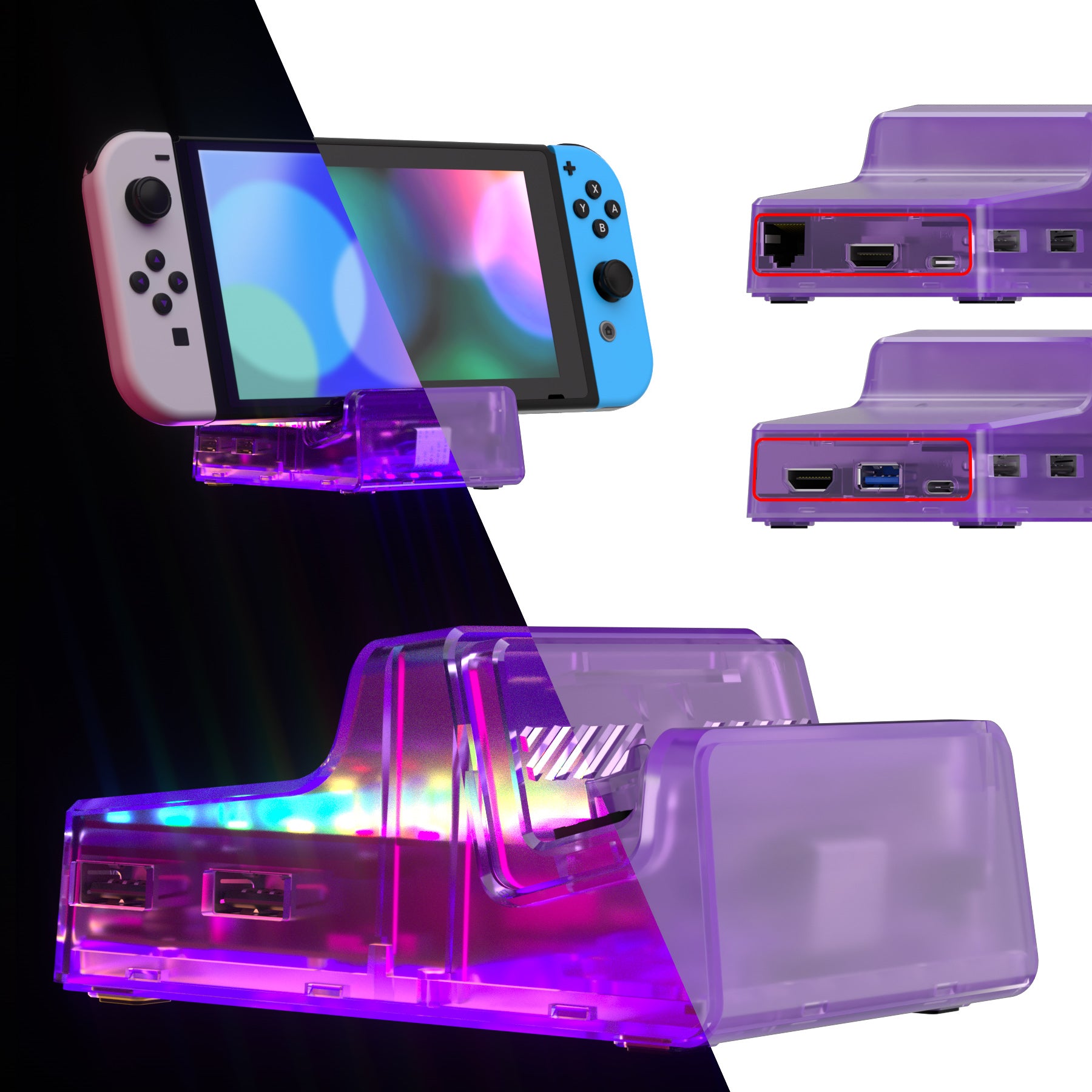 eXtremeRate AiryDocky DIY Kit LED Version Replacement Shell Case