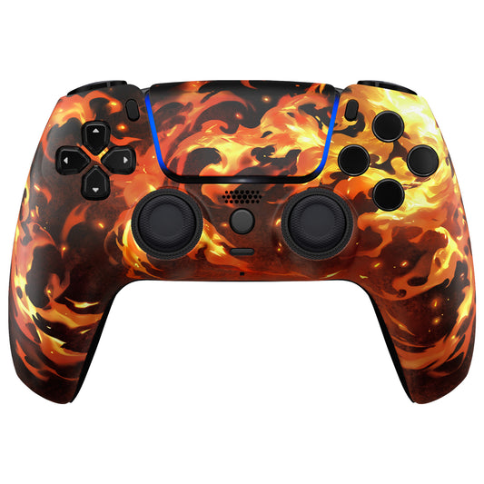 eXtremeRate LUNA Redesigned Replacement Front Shell with Touchpad Compatible with PS5 Controller BDM-010/020/030/040/050/060 - Blazing Magic