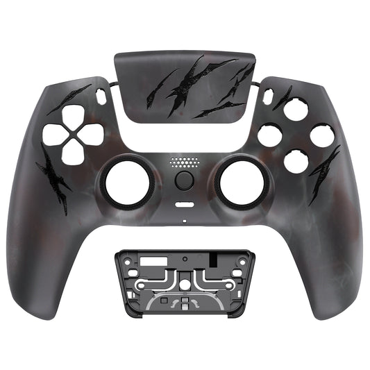 eXtremeRate LUNA Redesigned Replacement Front Shell with Touchpad Compatible with PS5 Controller BDM-010/020/030/040/050 - Blood Mist