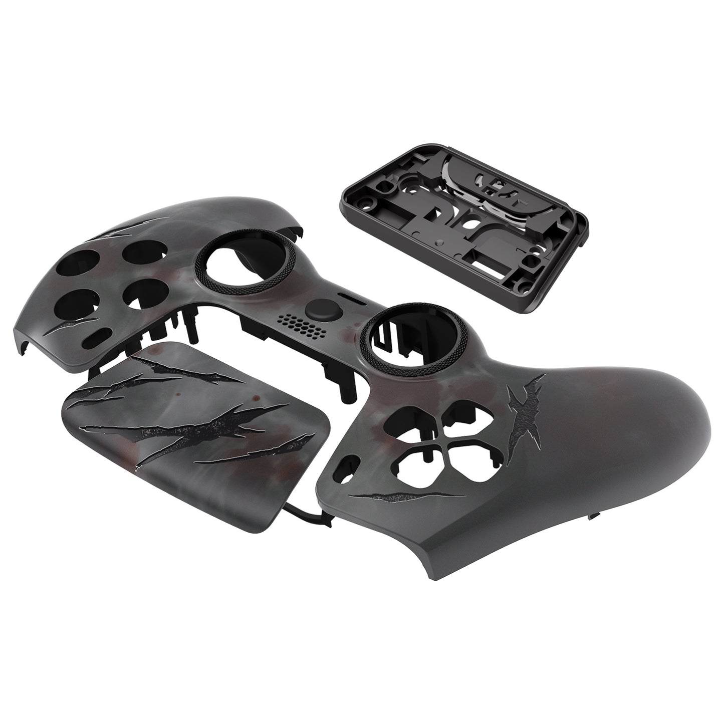 eXtremeRate LUNA Redesigned Replacement Front Shell with Touchpad Compatible with PS5 Controller BDM-010/020/030/040/050 - Blood Mist