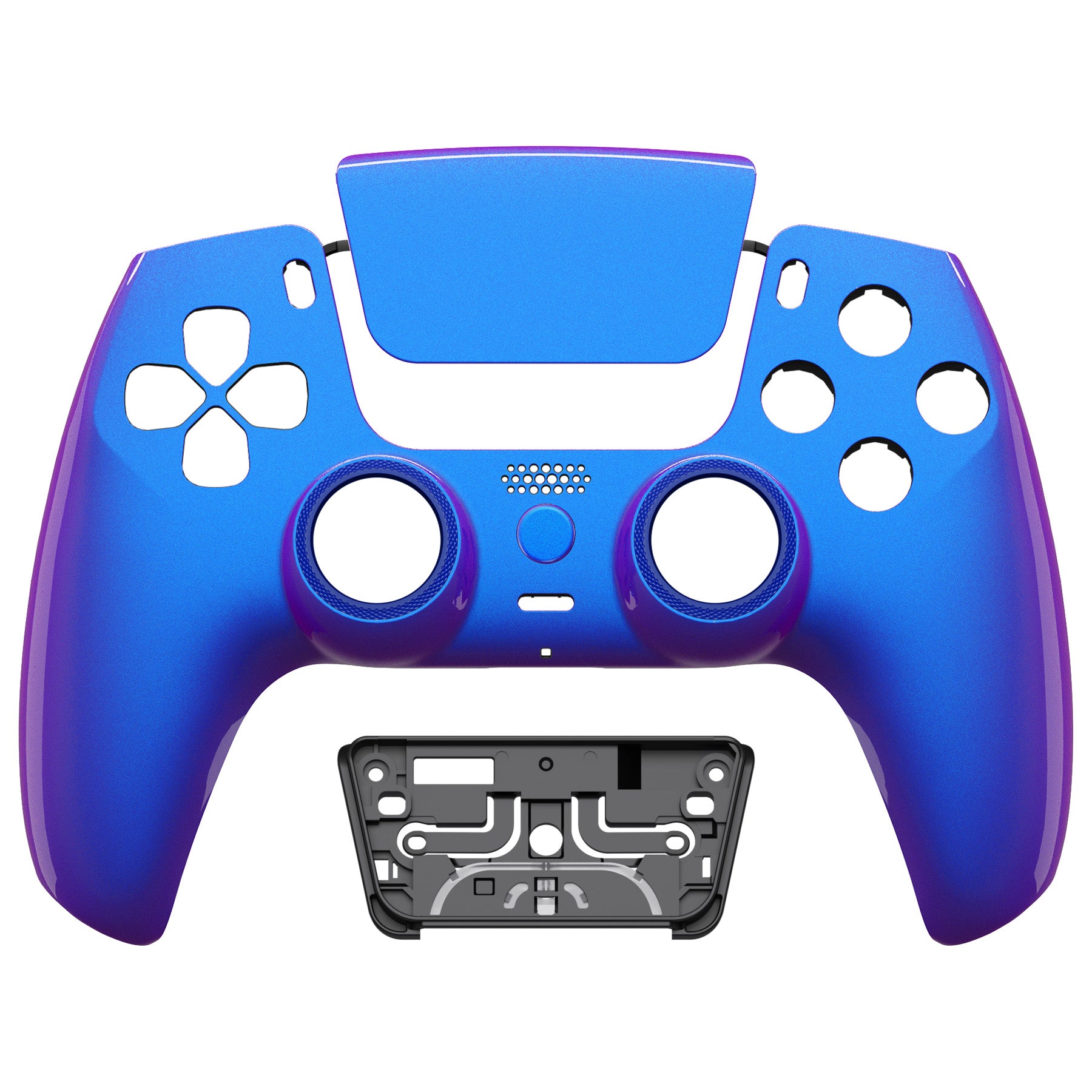 eXtremeRate Luna Redesigned Chameleon Purple Blue Front Shell