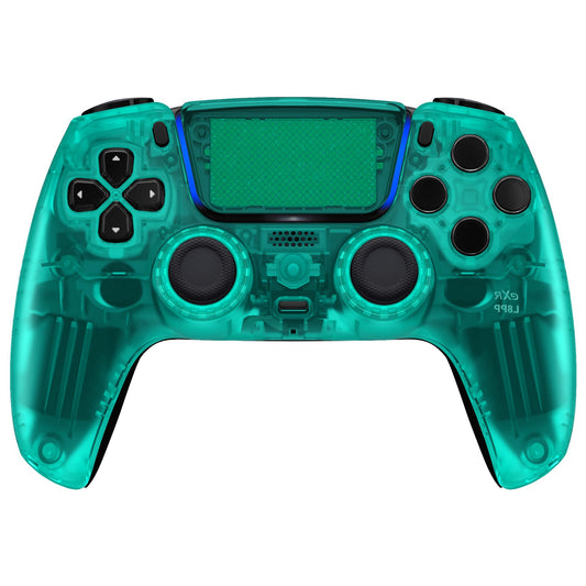 eXtremeRate LUNA Redesigned Replacement Front Shell with Touchpad Compatible with PS5 Controller BDM-010/020/030/040/050 - Emerald Green eXtremeRate