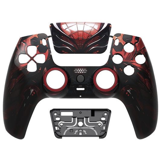 eXtremeRate LUNA Redesigned Replacement Front Shell with Touchpad Compatible with PS5 Controller BDM-010/020/030/040/050/060 - Spider Armor
