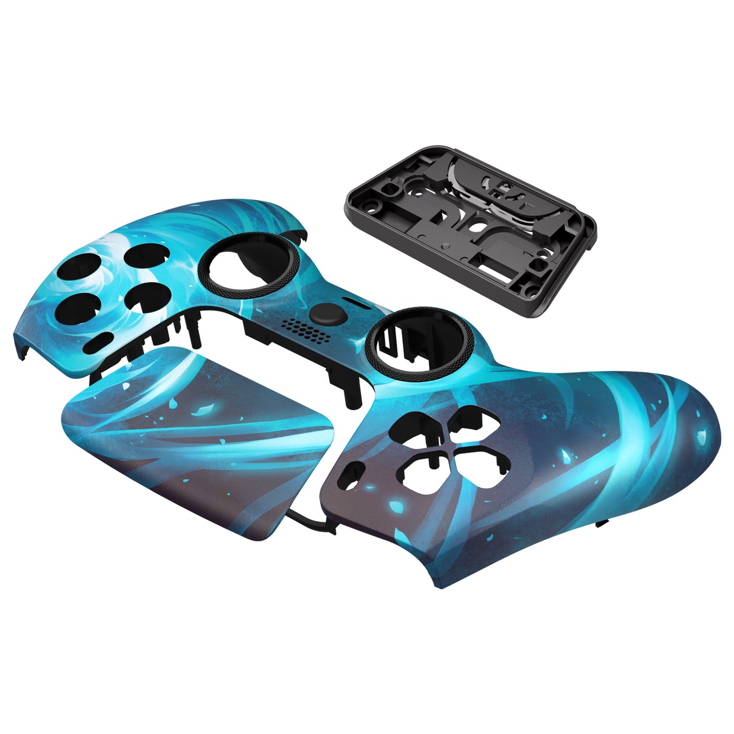 eXtremeRate LUNA Redesigned Replacement Front Shell with Touchpad Compatible with PS5 Controller BDM-010/020/030/040/050 - Aero Slash Magic