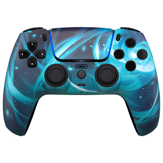 eXtremeRate LUNA Redesigned Replacement Front Shell with Touchpad Compatible with PS5 Controller BDM-010/020/030/040/050 - Aero Slash Magic