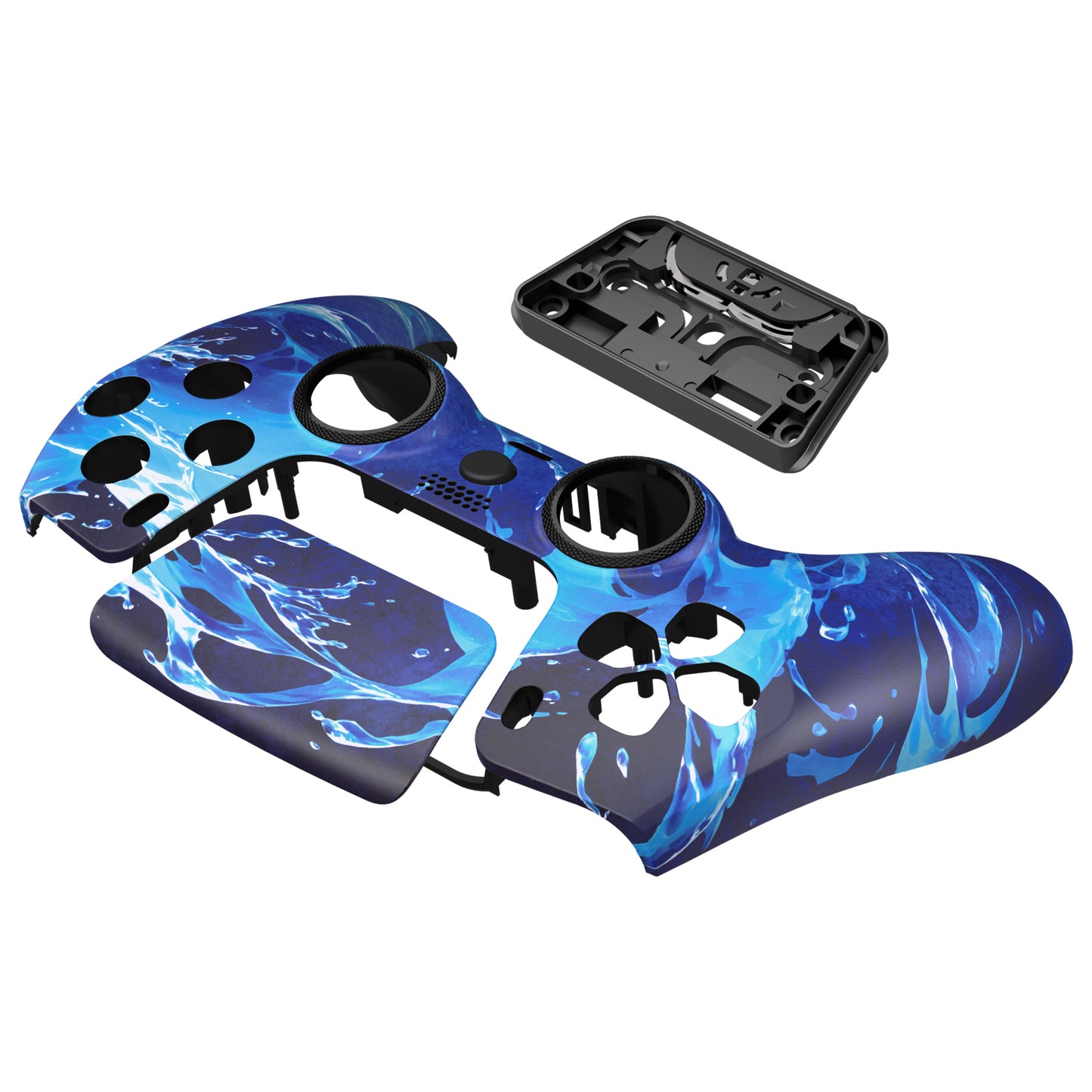 eXtremeRate LUNA Redesigned Replacement Front Shell with Touchpad Compatible with PS5 Controller BDM-010/020/030/040/050/060 - Aqua Magic