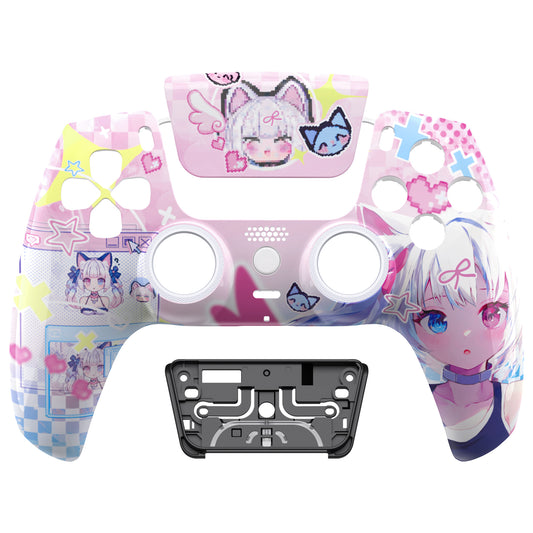 eXtremeRate LUNA Redesigned Replacement Front Shell with Touchpad Compatible with PS5 Controller BDM-010/020/030/040/050/060 - MeWoow