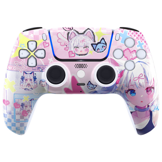 eXtremeRate LUNA Redesigned Replacement Front Shell with Touchpad Compatible with PS5 Controller BDM-010/020/030/040/050/060 - MeWoow