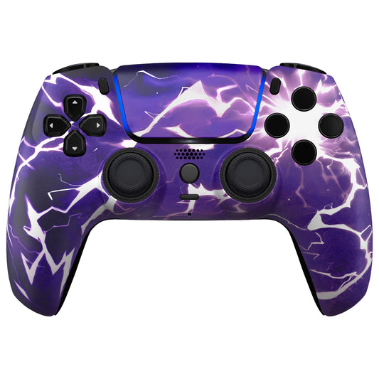 eXtremeRate LUNA Redesigned Replacement Front Shell with Touchpad Compatible with PS5 Controller BDM-010/020/030/040/050/060 - Thunder Magic