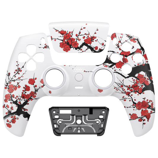 eXtremeRate LUNA Redesigned Replacement Front Shell with Touchpad Compatible with PS5 Controller BDM-010/020/030/040/050 - Winter Blossom