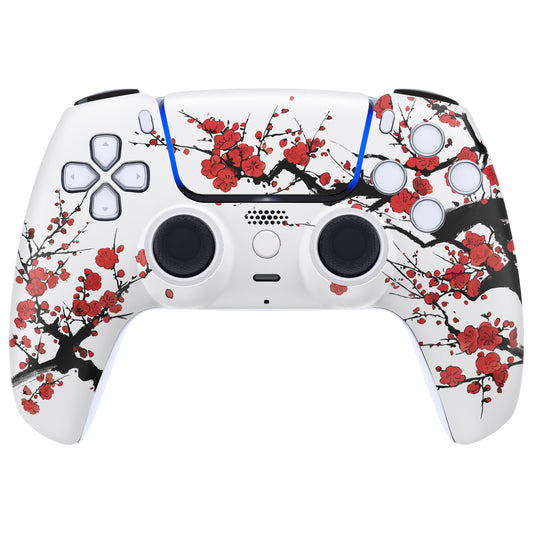 eXtremeRate LUNA Redesigned Replacement Front Shell with Touchpad Compatible with PS5 Controller BDM-010/020/030/040/050 - Winter Blossom