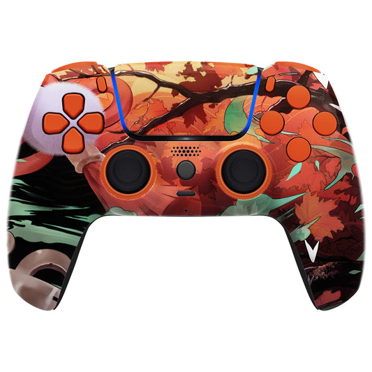 eXtremeRate LUNA Redesigned Replacement Full Set Shells with Buttons Compatible with PS5 Controller BDM-030/040/050 - Maple Impact eXtremeRate