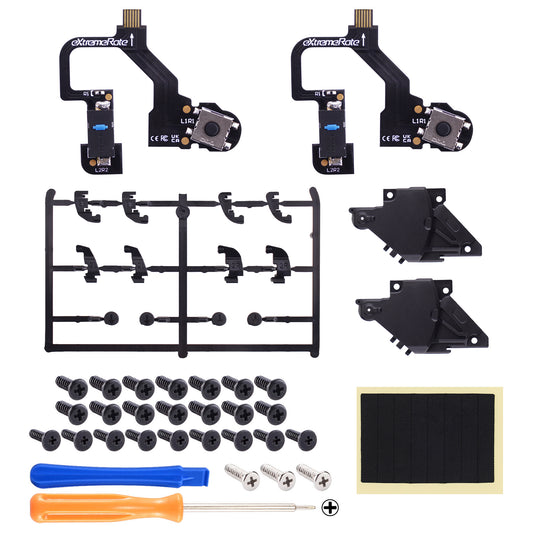 eXtremeRate Micro Switch - Light Version Tactile Clicky Hair Trigger Kit V2 for PS5 Controller BDM-010/020 Shoulder Buttons, Ergonomic Micro Switches L2R2 Tactile L1R1 Mouse Click for PS5 Controller