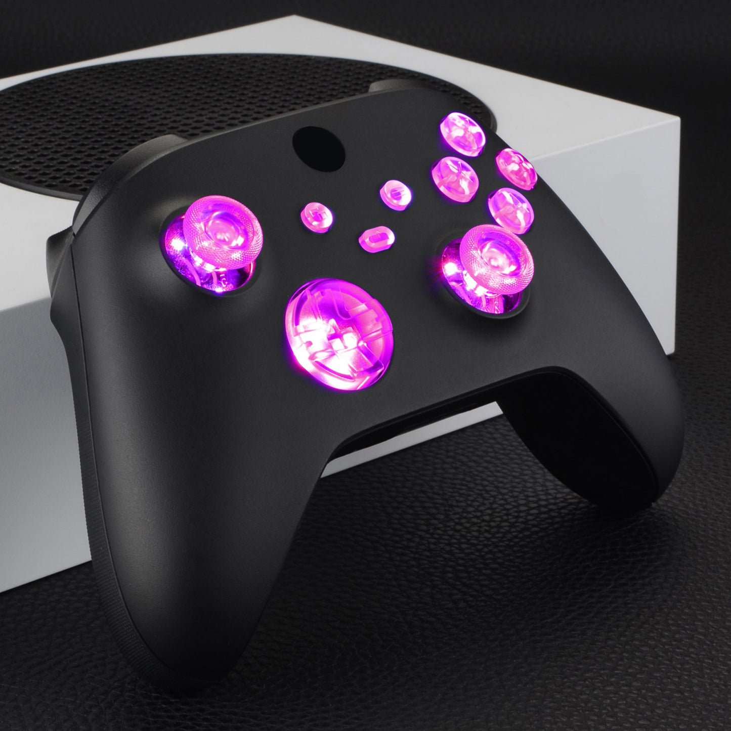 eXtremeRate Multi-Colors Luminated Buttons DTF V3 LED Kit for Xbox Series X & S Controller - Transparent Clear eXtremeRate