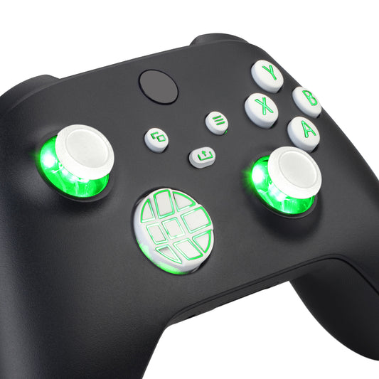 eXtremeRate Multi-Colors Luminated Buttons DTF V2 LED Kit for Xbox Series X & S Controller - White