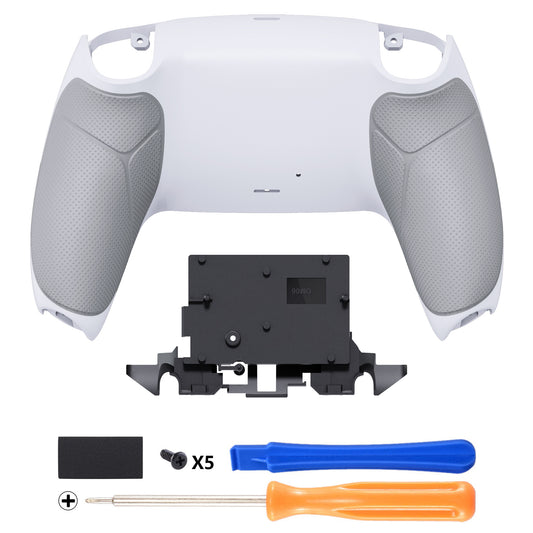 eXtremeRate Performance Grip Replacement Back Housing Bottom Shell for PS5 Controller BDM-010/020/030/040/050/060 - Rubberized White