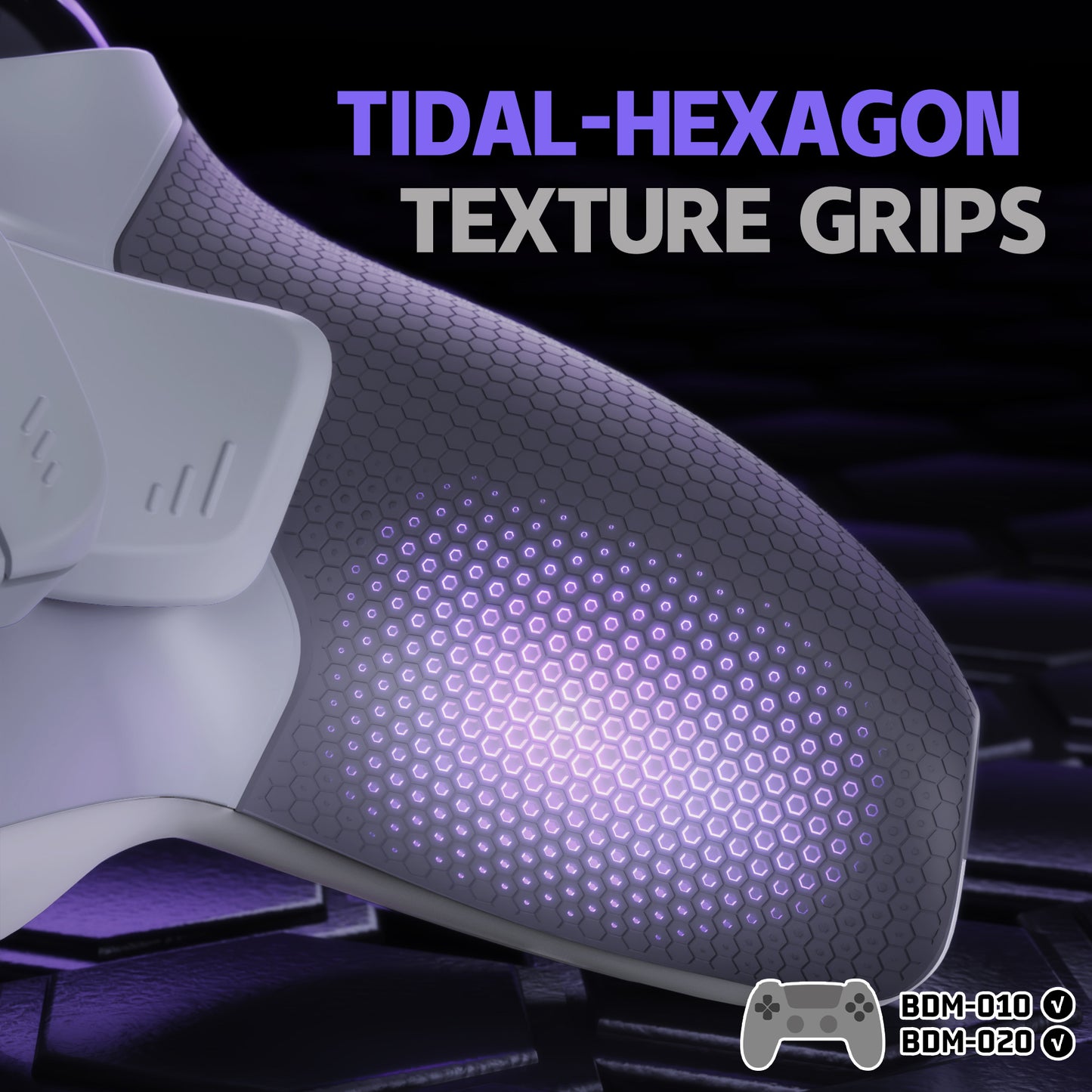 eXtremeRate RISE4 Plus MAX Back Paddles Kit with Clicky Trigger Stops & Rubberized Grip for PS5 Controller BDM-010/020 - New Hope Gray & Classic Gray