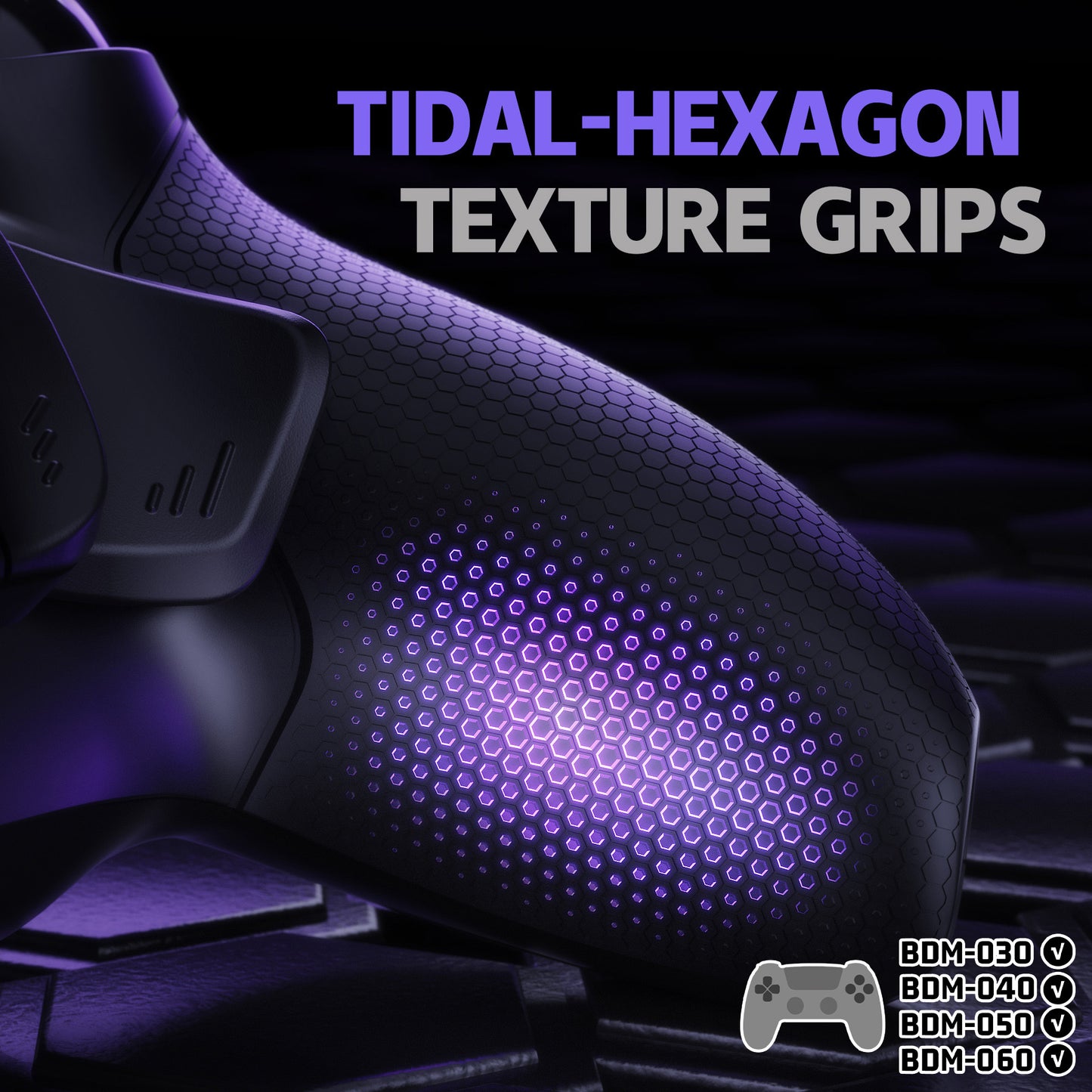 eXtremeRate RISE4 Plus MAX Back Paddles Kit with Clicky Trigger Stops & Rubberized Grip for PS5 Controller BDM-030/040/050/060 - Black