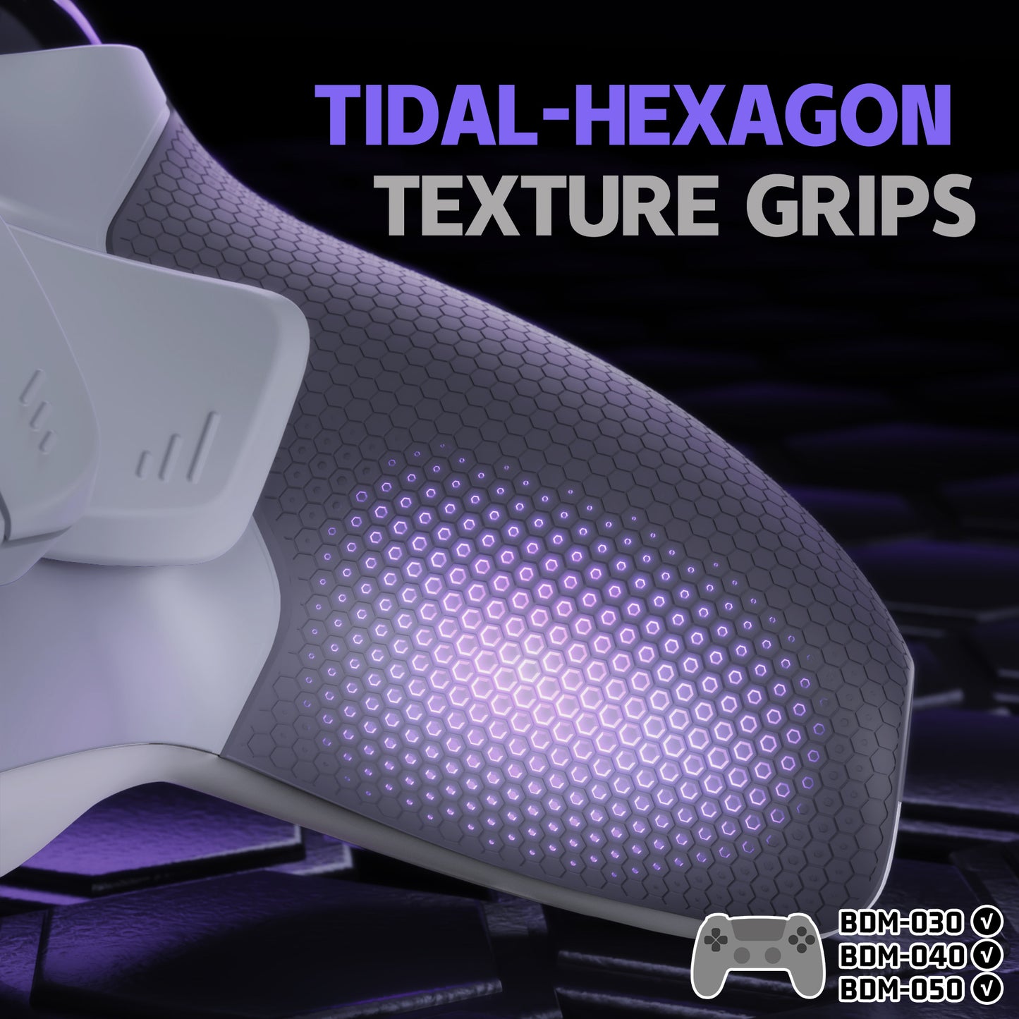 eXtremeRate RISE4 Plus MAX Back Paddles Kit with Clicky Trigger Stops & Rubberized Grip for PS5 Controller BDM-030/040/050 - New Hope Gray & Classic Gray