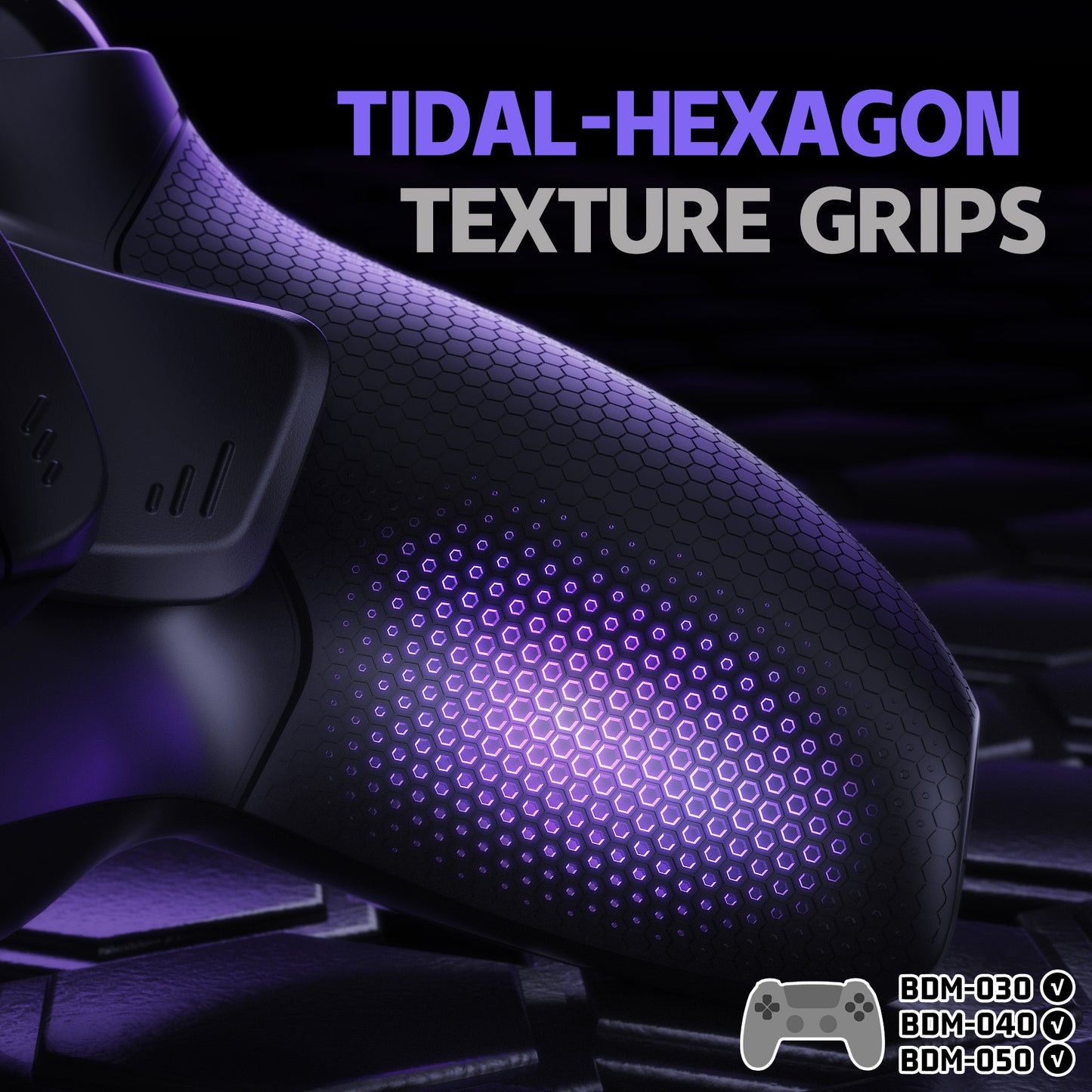 eXtremeRate RISE4 Plus MAX Back Paddles Kit with Clicky Trigger Stops & Rubberized Grip for PS5 Controller BDM-030/040/050 - Black