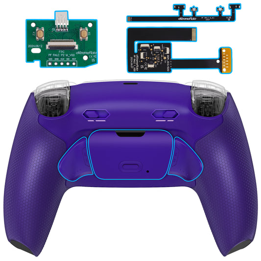 eXtremeRate RISE Plus MAX Back Paddles Kit with Clicky Trigger Stops & Rubberized Grip for PS5 Controller BDM-010/020 - Galactic Purple