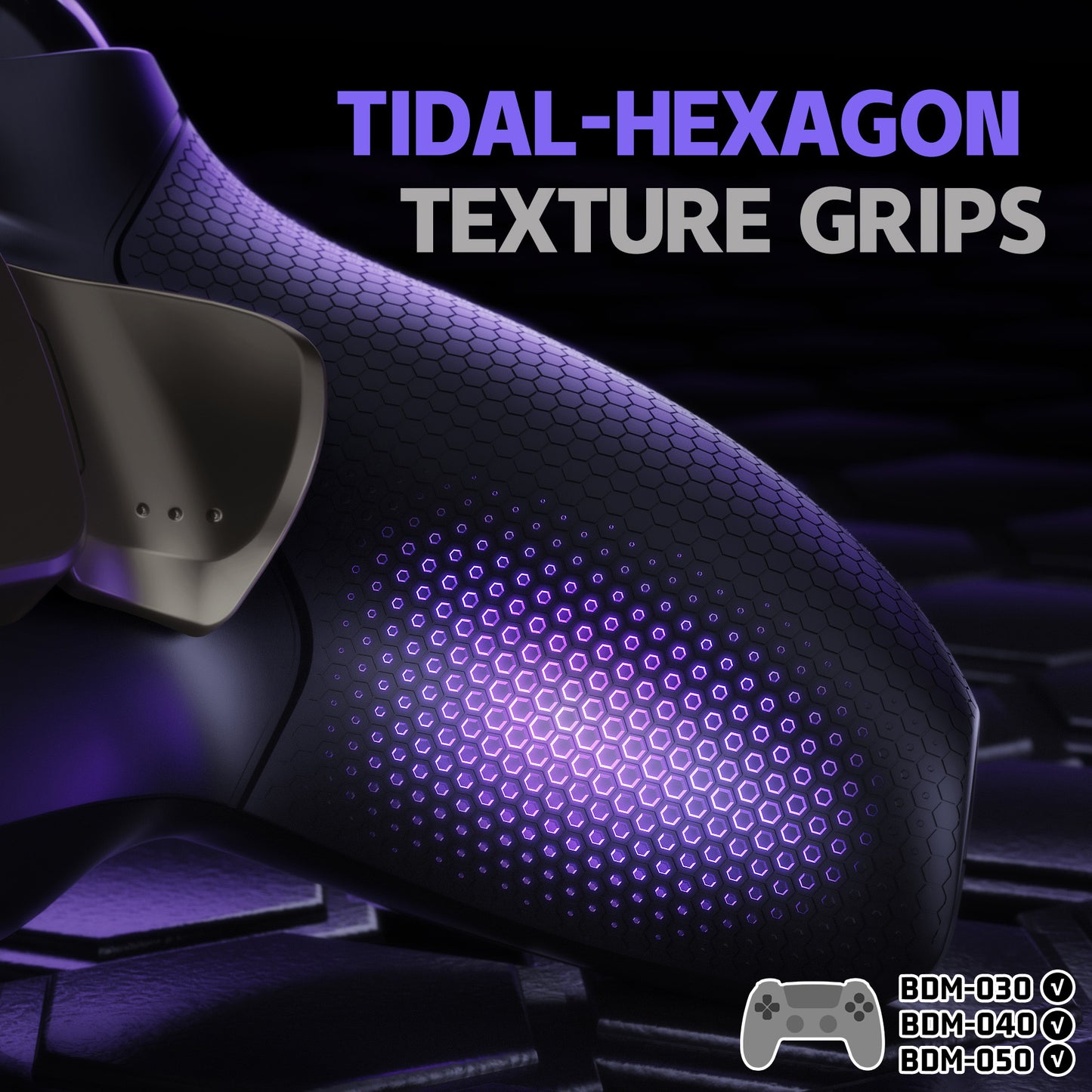 eXtremeRate Real Metal Buttons (RMB) Version RISE Plus MAX Back Paddles Kit with Clicky Trigger Stops & Rubberized Grip for PS5 Controller BDM-030/040/050 - Black