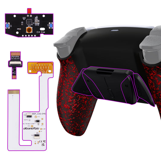 eXtremeRate Remappable RISE4 V4 Remap Kit for PS5 Controller BDM-030/040/050/060 - Textured Red