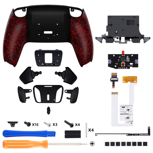 eXtremeRate Remappable RISE4 V4 Remap Kit for PS5 Controller BDM-030/040/050/060 - Textured Red