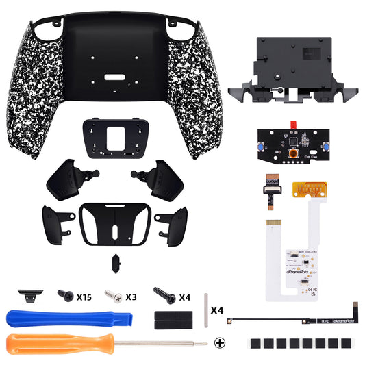 eXtremeRate Remappable RISE4 V4 Remap Kit for PS5 Controller BDM-030/040/050/060 - Textured White