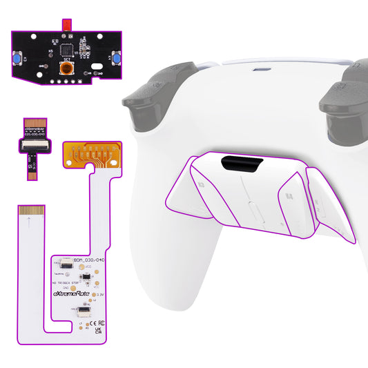 eXtremeRate Remappable RISE4 V4 Remap Kit for PS5 Controller BDM-030/040/050/060 - White