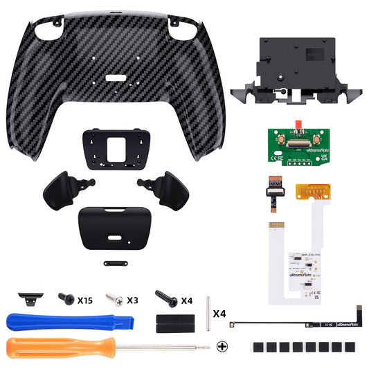 eXtremeRate Remappable RISE V4 Remap Kit for PS5 Controller BDM-030/040/050/060 - Graphite Carbon Fiber Pattern