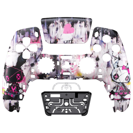 eXtremeRate Replacement Front Housing Shell with Touchpad Compatible with PS5 Controller BDM-010/020/030/040/050 - Lovely Punky Bunny