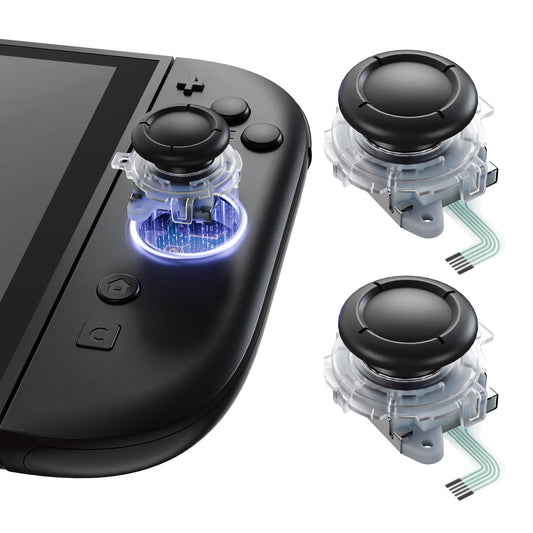 eXtremeRate Replacement Anti-Drift 3D Joystick for Nintendo Switch 2 Joycon - Clear