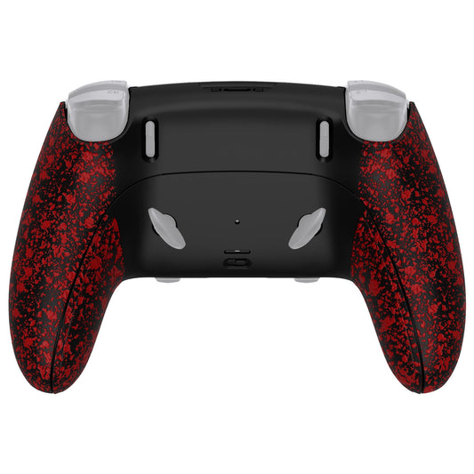 eXtremeRate Replacement Back Housing Bottom Shell & Clip Shell Compatible with PS5 Edge Controller - Textured Red eXtremeRate