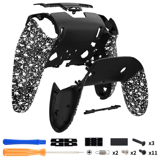 eXtremeRate Replacement Back Housing Bottom Shell & Clip Shell Compatible with PS5 Edge Controller - Textured White eXtremeRate