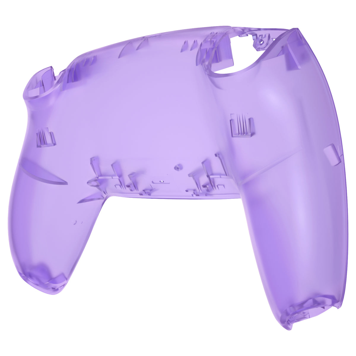eXtremeRate Replacement Back Housing Bottom Shell for PS5 Controller BDM-010/020/030/040/050/060 - Clear Atomic Purple