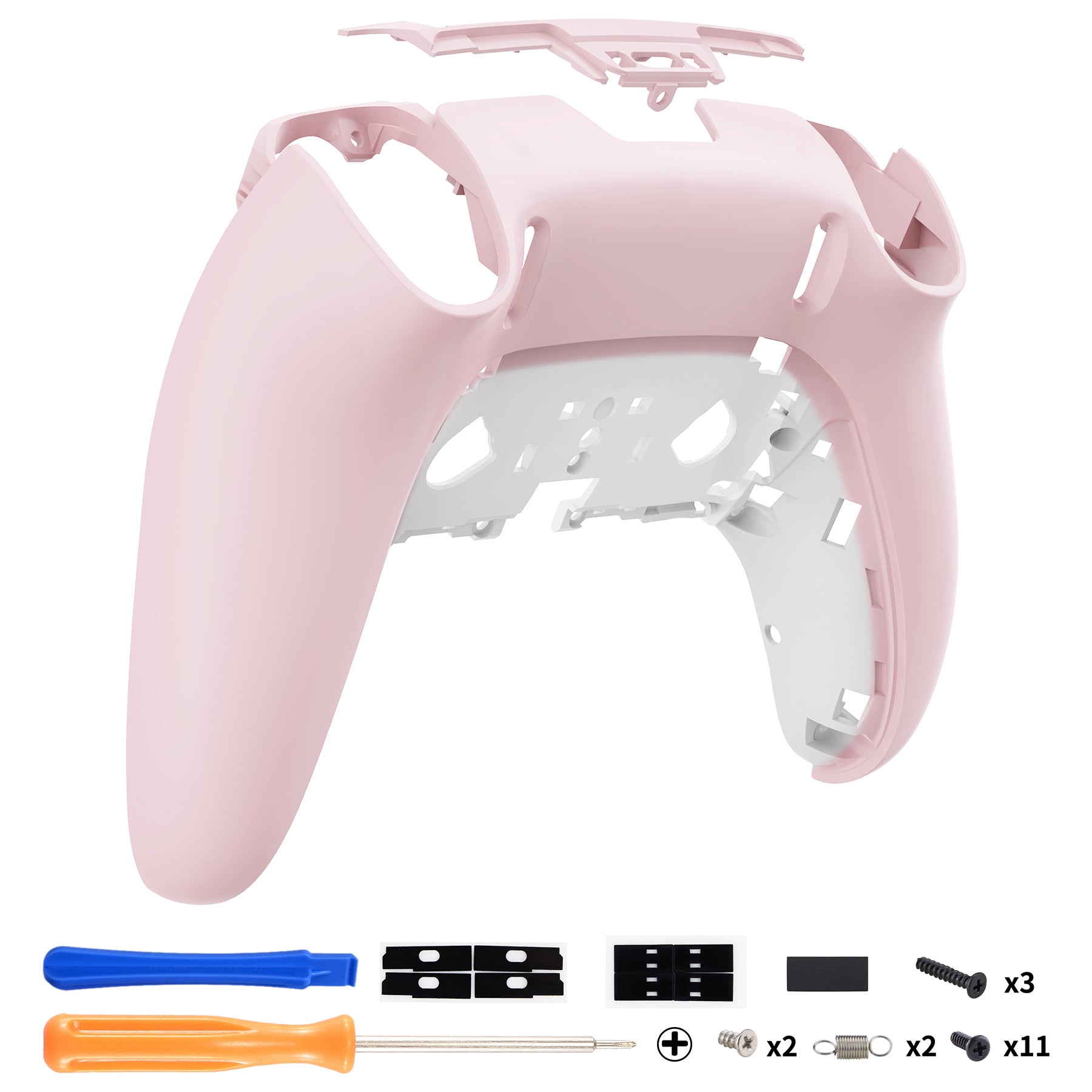 eXtremeRate Black Custom Back Housing Bottom Shell Compatible with