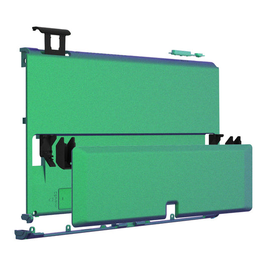 eXtremeRate Replacement Back Plate with Kickstand for Nintendo Switch OLED - Chameleon Green Purple eXtremeRate