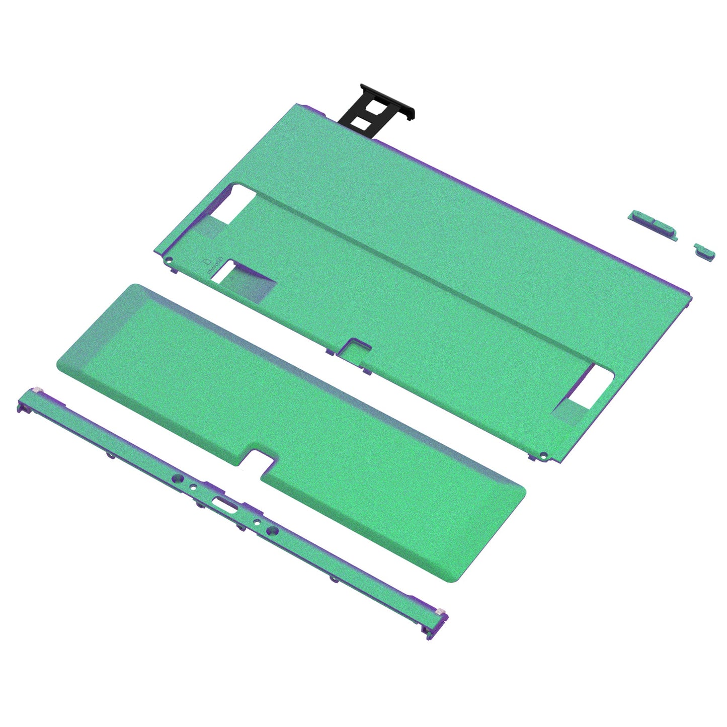 eXtremeRate Replacement Back Plate with Kickstand for Nintendo Switch OLED - Chameleon Green Purple eXtremeRate