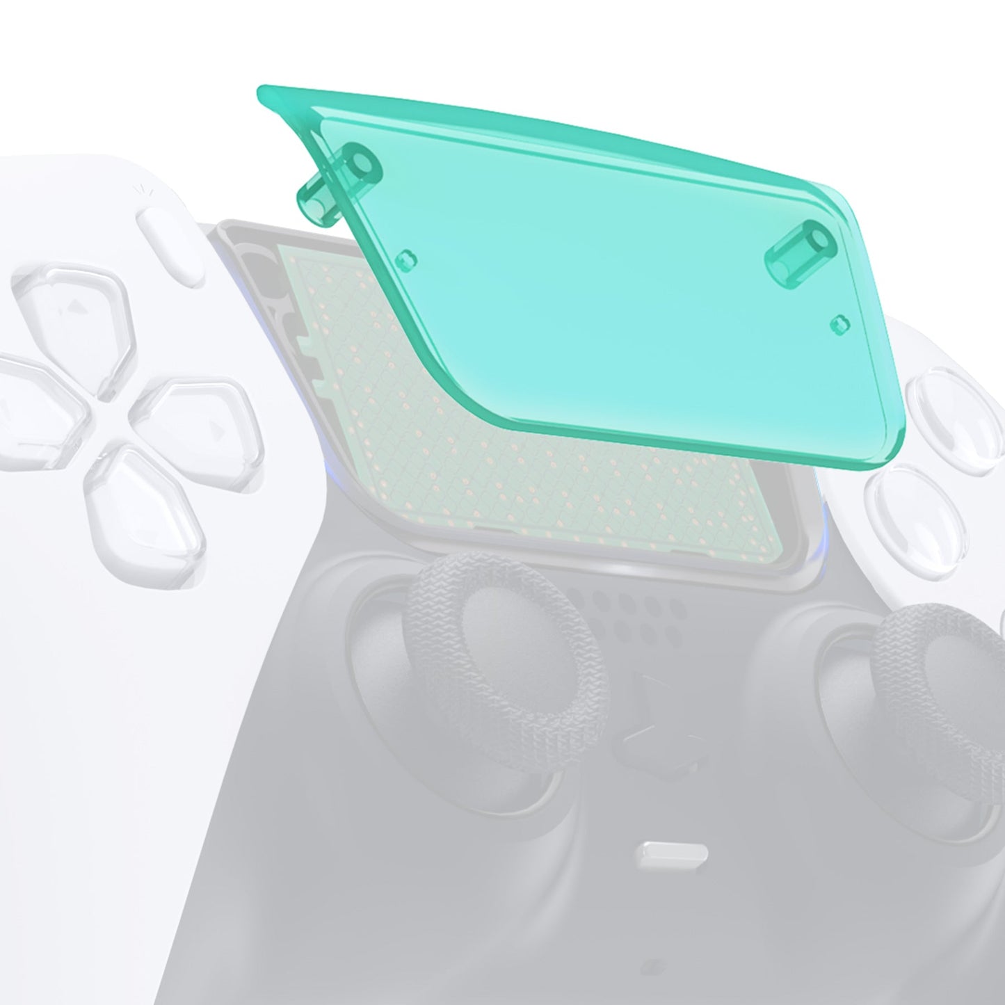 eXtremeRate Replacement Custom Touchpad Cover Compatible with PS5 Controller BDM-010/020/030/040/050 - Emerald Green eXtremeRate